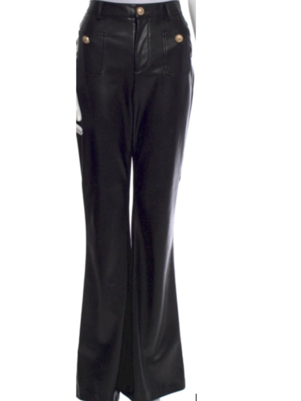 Generation Love Soft Luxe Faux Leather Wide Leg Pants Black Size 8